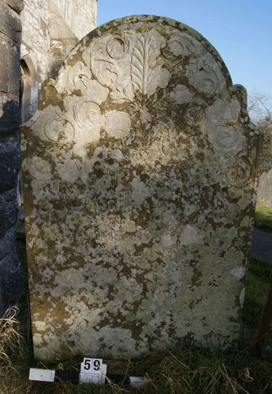 Edward Beaumont, gravestone next to church